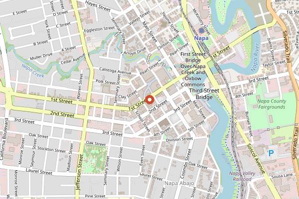 Map showing Model Bakery (First Street) in Napa