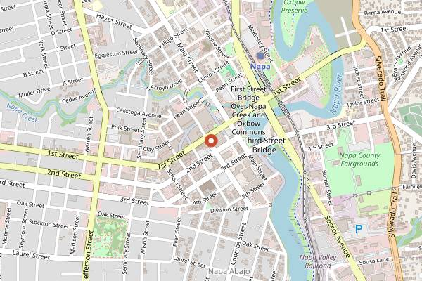 Map showing Small World Restaurant in Napa