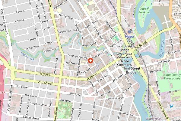Map showing Kenzo Restaurant in Napa