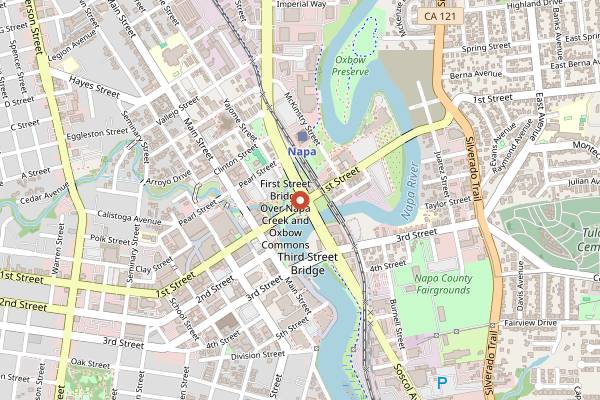Map showing Rooted Fork Foodie Tours in Napa