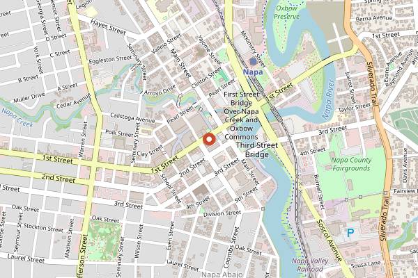 Map showing Scala Osteria in Napa