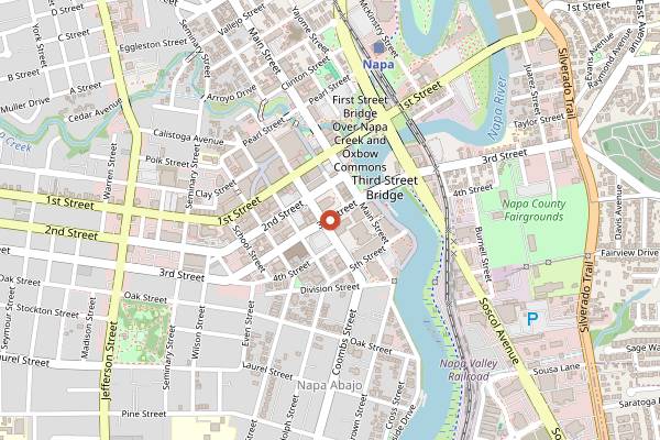 Map showing Napa Downtown Farmers Market in Napa