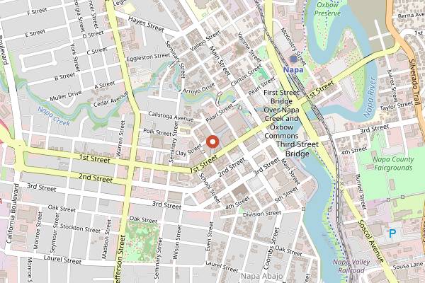 Map showing Compline Restaurant in Napa