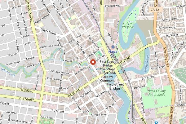 Map showing Croccante Artisan Pizza in Napa