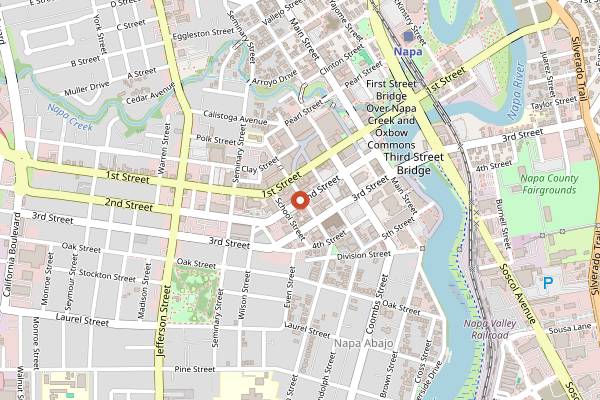 Map showing Grace's Table in Napa