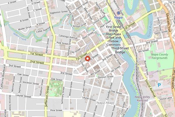 Map showing Cadet Wine and Beer Bar in Napa