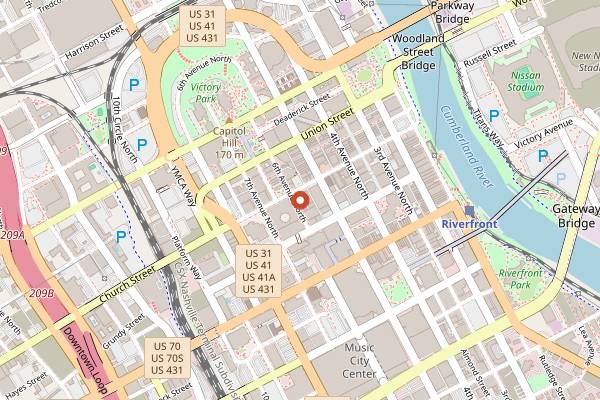 Map showing D’Andrews Bakery & Cafe in Nashville