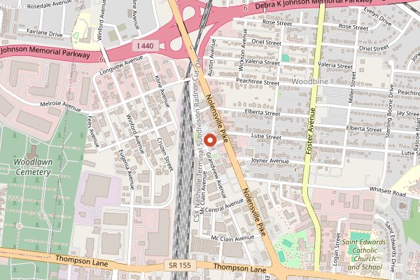 Map showing Dozen Bakery in Nashville