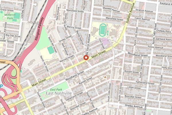 Map showing Attaboy in Nashville