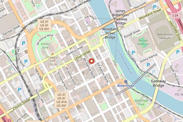 Map showing Fleet Street Pub in Nashville