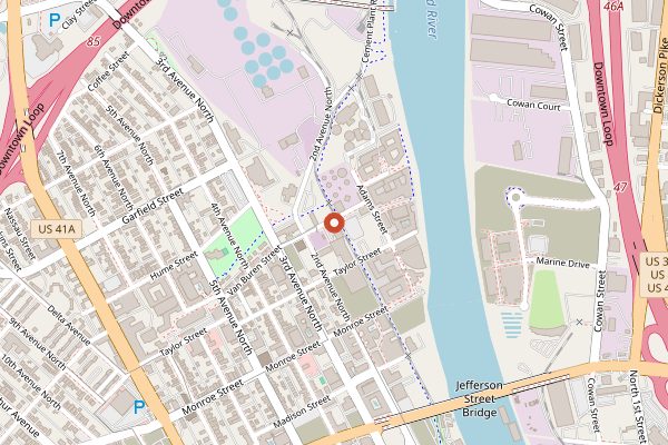 Map showing Bearded Iris Brewing in Nashville