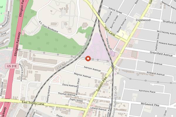 Map showing Crazy Gnome Brewery in Nashville