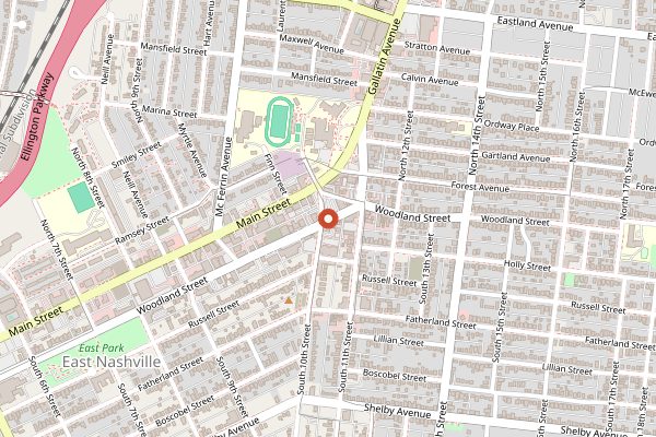Map showing Margot Cafe and Bar in Nashville
