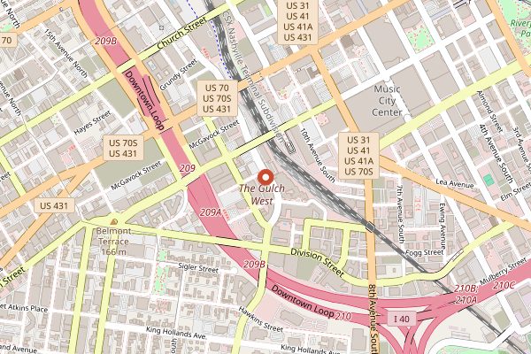 Map showing Biscuit Love in Nashville