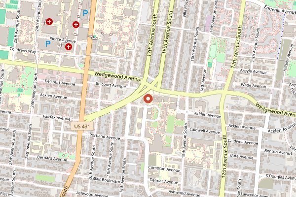 Map showing Bongo Java in Nashville
