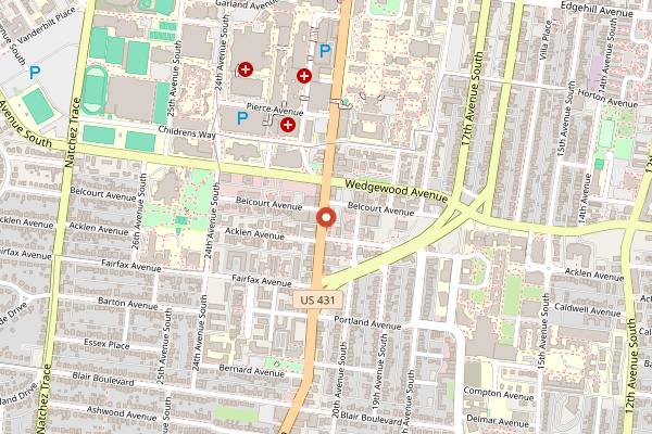 Map showing Fido in Nashville