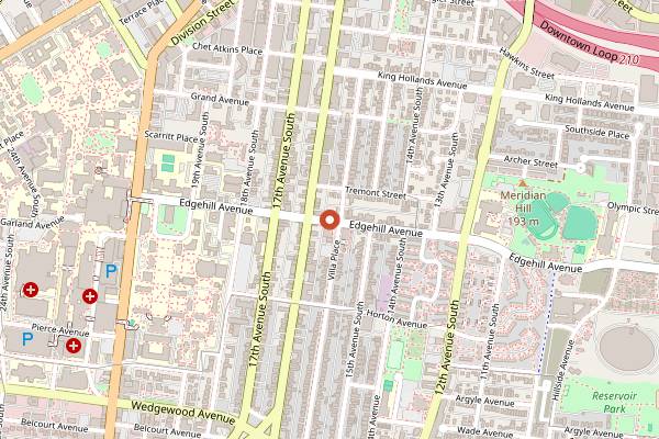 Map showing Osa Coffee Roasters in Nashville
