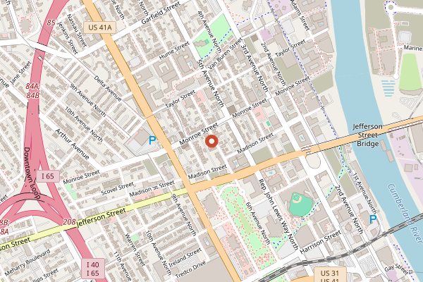 Map showing Monell's Dining and Catering in Nashville