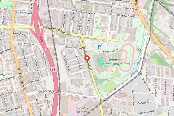 Map showing The Pfunky Griddle in Nashville
