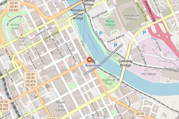 Map showing Nashville: Sip History Cocktail Class with 3 Cocktails in Nashville