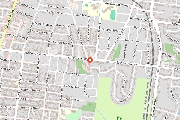 Map showing The Wild Cow in Nashville