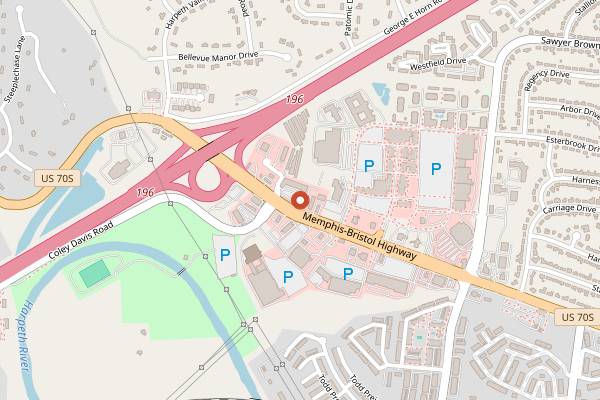Map showing Asihi Hibachi and Buffet in Nashville