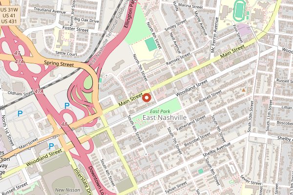 Map showing Bolton's Spicy Chicken and Fish in Nashville