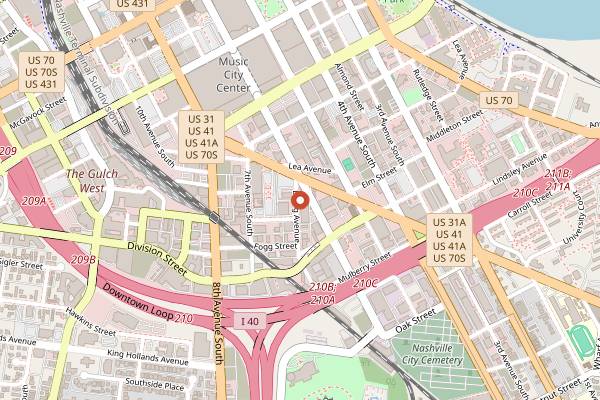 Map showing Pie Town Tacos in Nashville