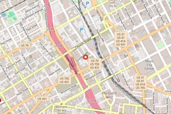 Map showing Night We Met in Nashville