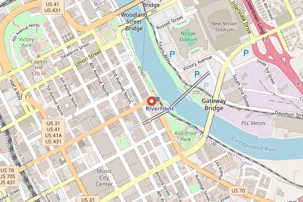 Map showing Acme Feed & Seed in Nashville