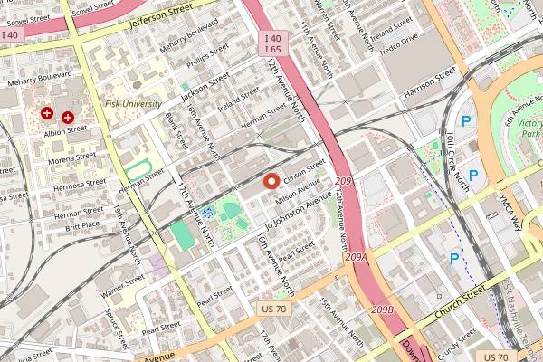 Map showing Marathon Music Works in Nashville
