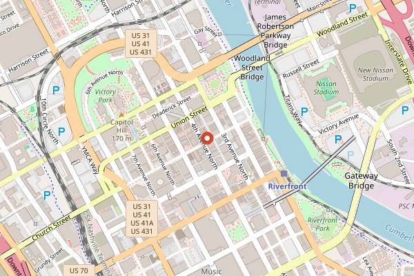 Map showing Rare Bird in Nashville