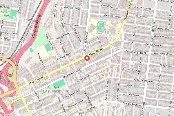 Map showing Brave Idiot in Nashville
