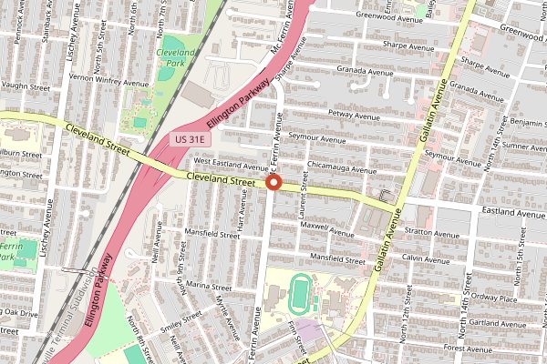 Map showing Mas Tacos Por Favor in Nashville
