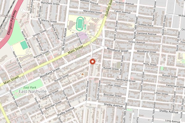 Map showing Bad Idea in Nashville