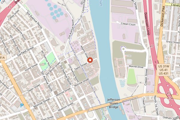 Map showing Le Loup in Nashville
