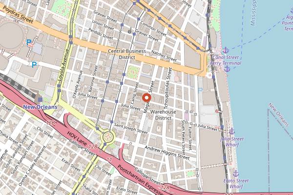 Map showing Bittersweet Confections in New Orleans