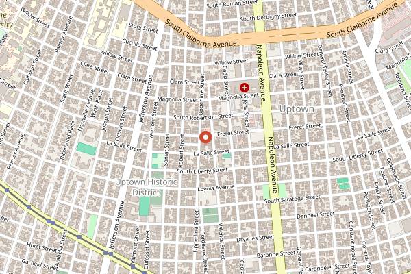 Map showing Humble Bagel in New Orleans
