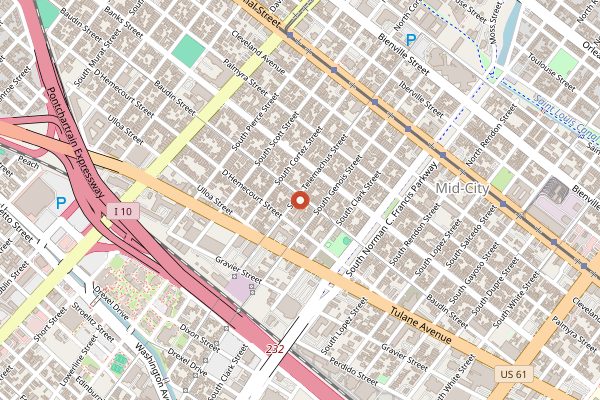 Map showing Twelve Mile Limit in New Orleans
