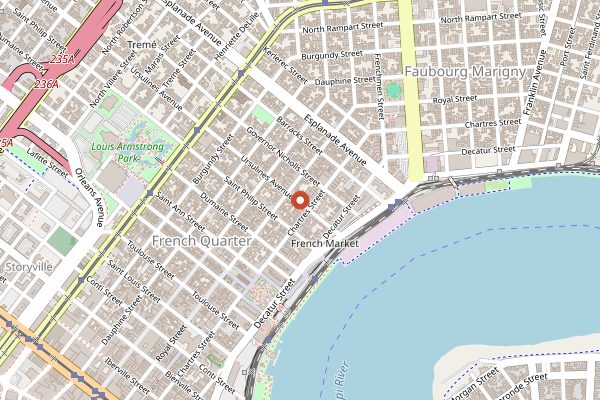 Map showing Croissant D'Or Patisserie in New Orleans