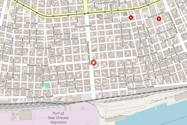 Map showing Casamento's in New Orleans