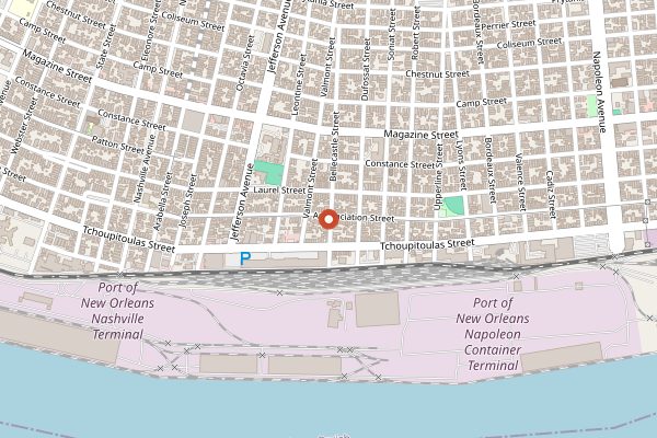 Map showing Domilise's Po-Boys in New Orleans