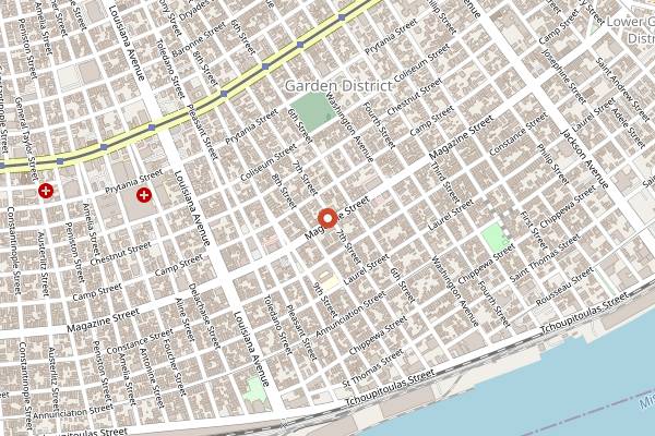 Map showing Joey K's Restaurant & Bar in New Orleans