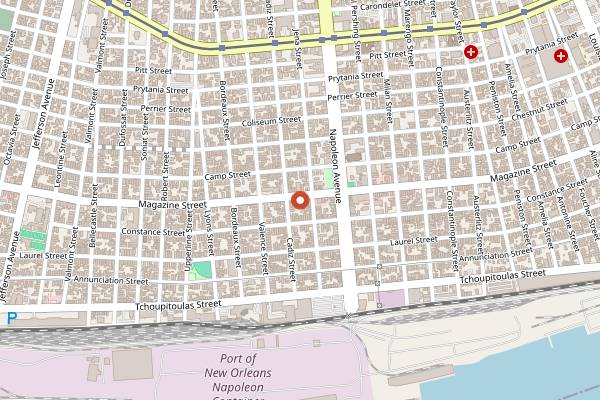 Map showing Nomiya in New Orleans