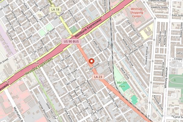Map showing Tan Dinh in New Orleans