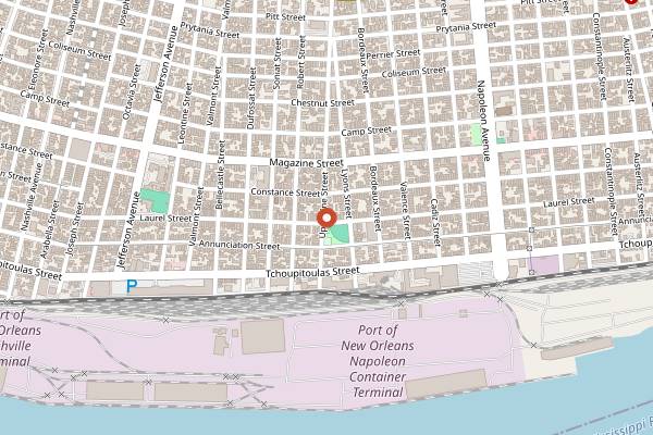 Map showing Cherry Coffee Roasters in New Orleans