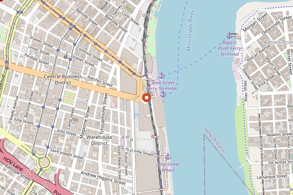 Map showing Cookin' Cajun Cooking School in New Orleans