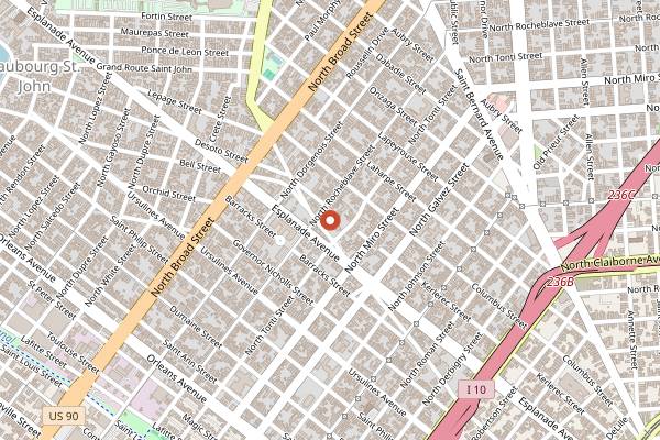 Map showing The New Orleans Cooking Experience in New Orleans