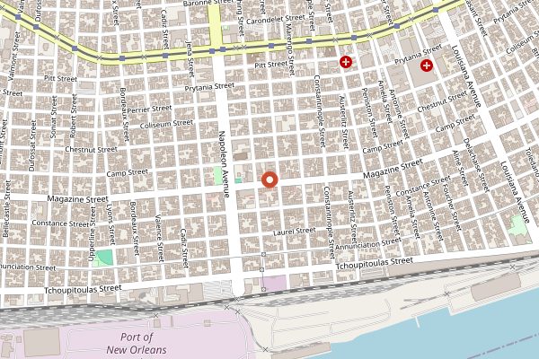 Map showing Shaya in New Orleans