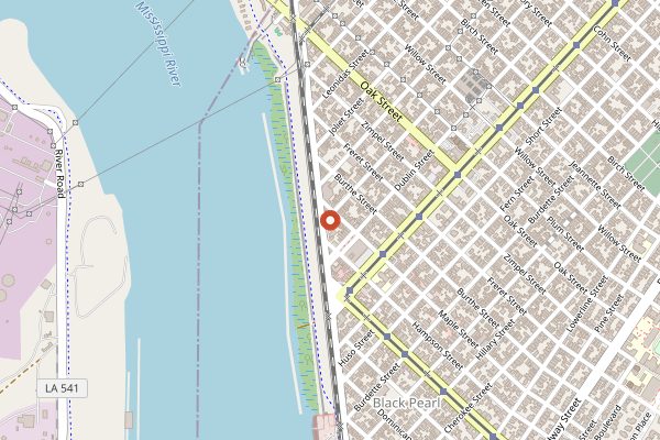 Map showing Brigtsen's in New Orleans
